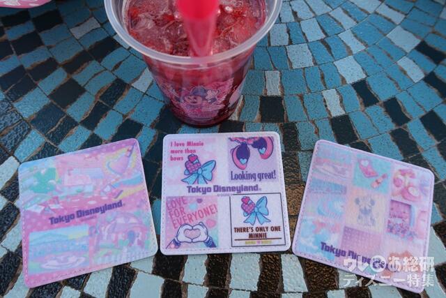 スパークリングゼリードリンク（フラワーシロップ＆ストロベリー）スーベニアコースター付き　コースターは1枚つきます