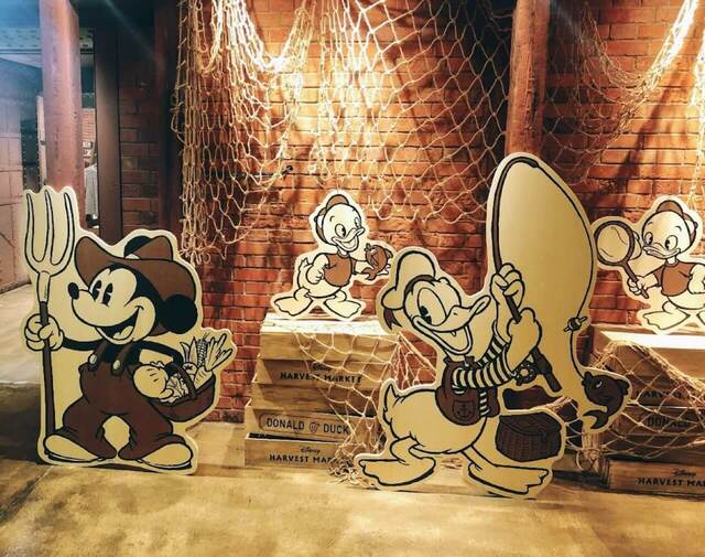 入り口にはミッキーやダナルドのパネルでお出迎え