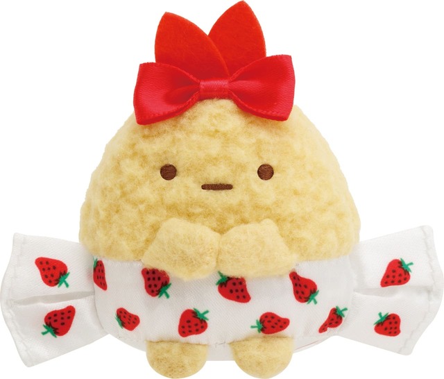 【すみっコぐらし×サクマいちごみるくキャンディ】「てのりぬいぐるみ」1,650円　えびふらいのしっぽ　