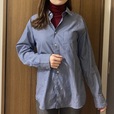 【UNIQLO エクストラファインメリノリブタートルネックセーター】シャツ×タートルネックニットもかわいい!