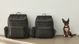 【DEAN & DELUCA/バッグパックキャリー】MサイズとLサイズの2展開。どちらも落ち着いたチャコールグレーで使いやすい色味です