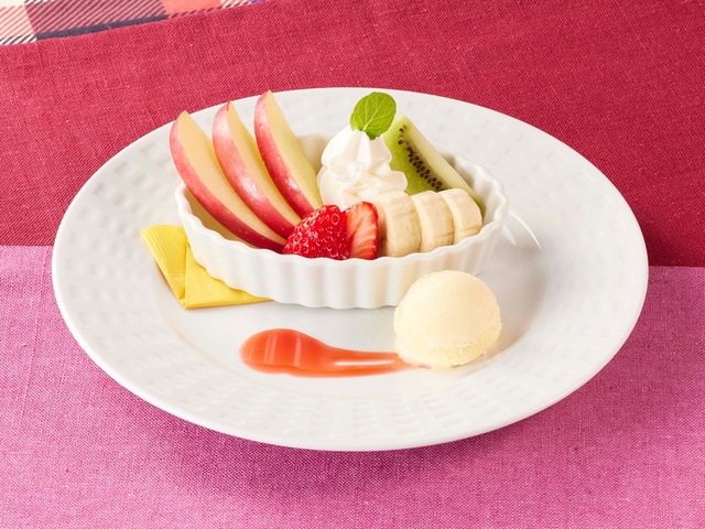 フレッシュフルーツ＆バニラアイス