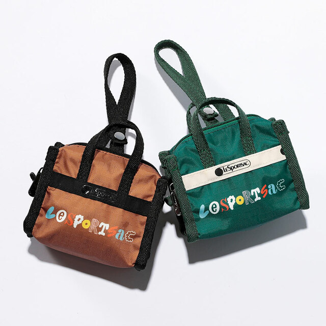 【レスポートサック×SHOGO SEKINE／Typography】Micro Weekender Charm（高さ8×幅11×奥行6cm・各8,250円）