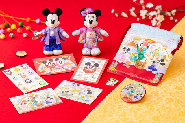東京ディズニーリゾートお正月グッズ|販売店舗:東京ディズニーランド「グランドエンポーリアム」、東京ディズニーシー「エンポーリオ」|発売日:2025年12月1日(月)