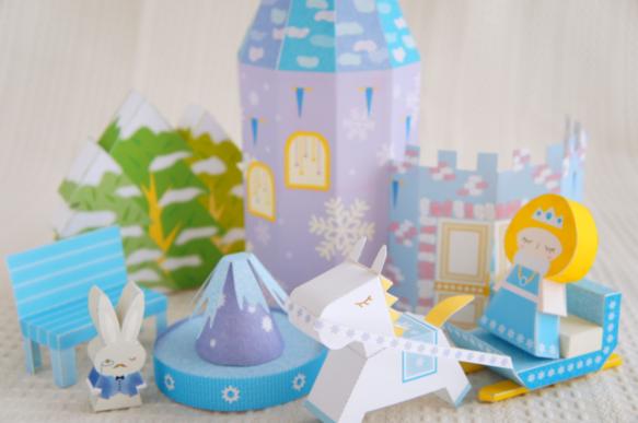 紙あそび製作所ペパル：雪の国のお姫さま