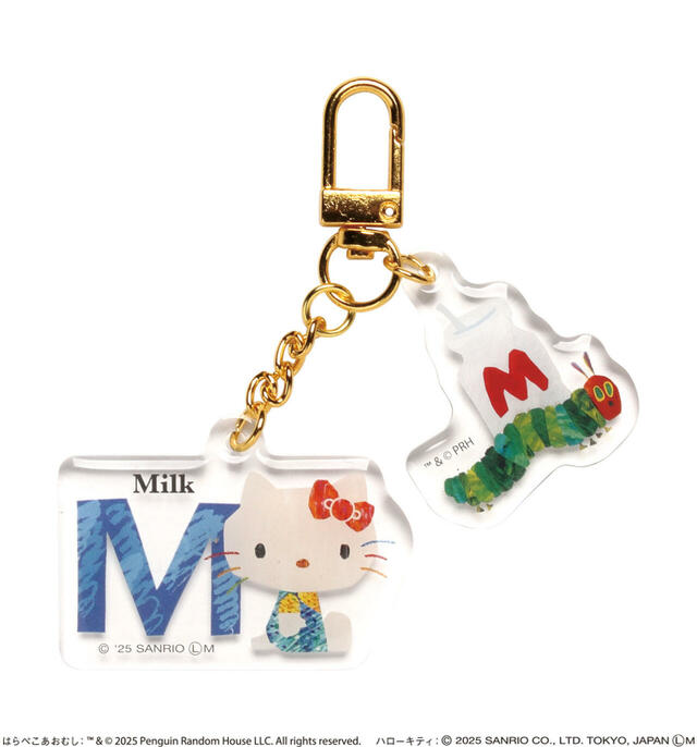 Milk【はらぺこあおむし×ハローキティ ツインアクリルキーホルダー】