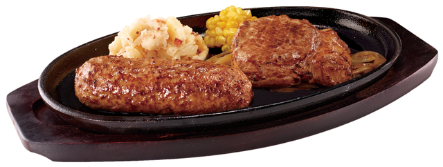 極み炭焼き ブロンコハンバーグ＆炭焼き サーロインステーキコンビセット