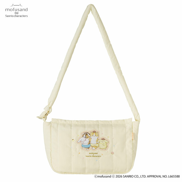 【mofusand×サンリオキャラクターズ 第3弾】ふかふかキルティングバッグ　4,400円（税込）