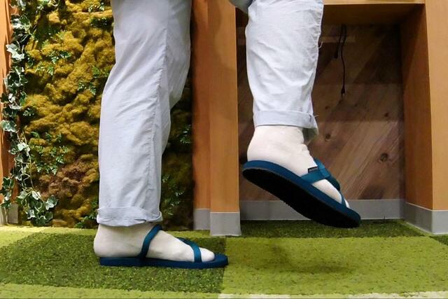 【mont-bell ソックオンサンダル】筆者は入院時、訓練でも履いていました      