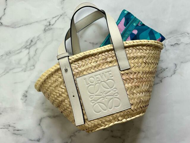 カゴバッグに合わせてみました♪かわいい〜！