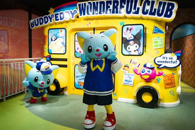 「BUDDYEDDY WONDERFUL CLUB」内覧会フォトセッション（通常キャラクターは映像のみの出演です）