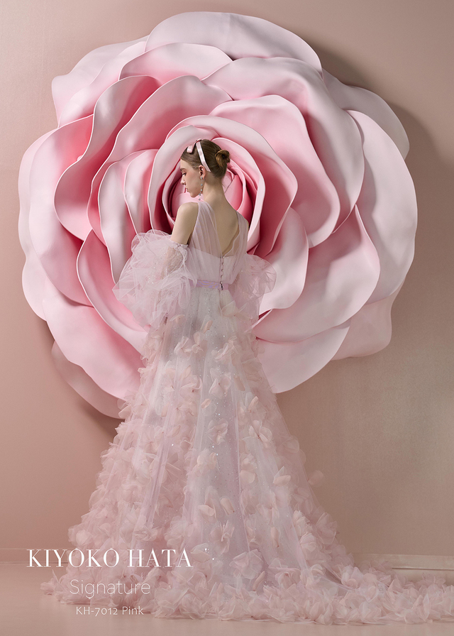 【クラウディア】KIYOKO HATA（キヨコハタ）新作ウェディングドレス｜KH-7012_pink