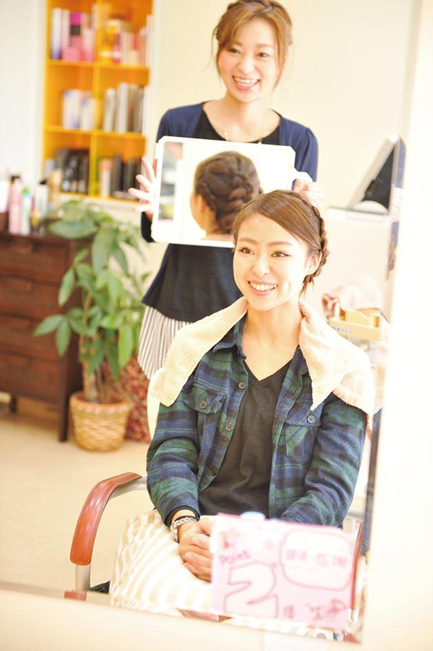 15〜20分ほどで、どこから見てもキレイな髪型の出来上がり！