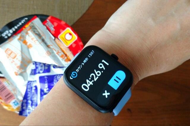 【3COINS デバイスバンドplus】タイマーは1分から2時間まで8段階。カップ麺作りにも便利