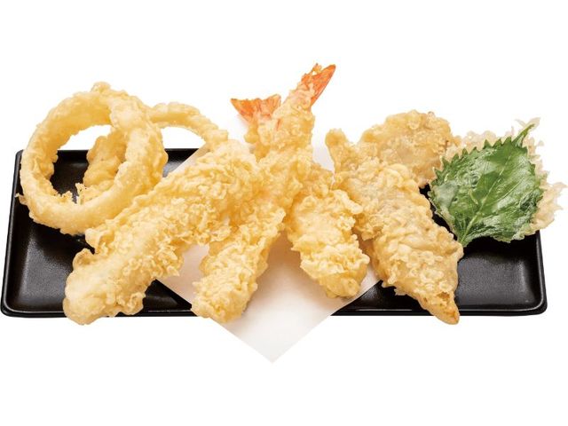 寿司屋の季節の天ぷら盛合わせ