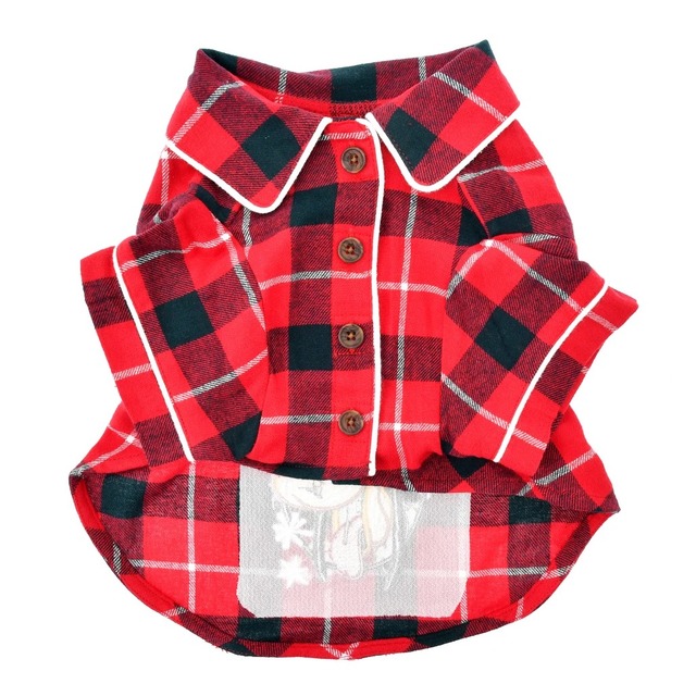プルート ペット用コスチューム(S) 小型犬用 シャツ風 チェック柄 クリスマス 4,180円