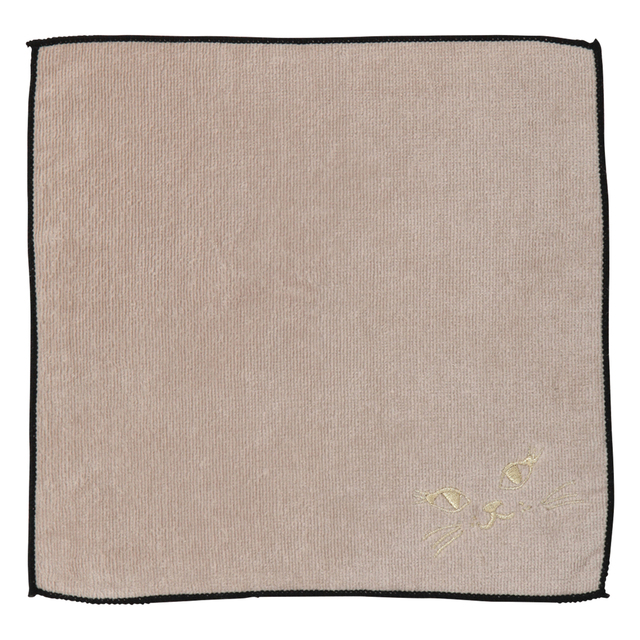 1位【Francfranc】バロット 抗菌防臭ハンカチ「 キャット フェイス ベージュ」480円