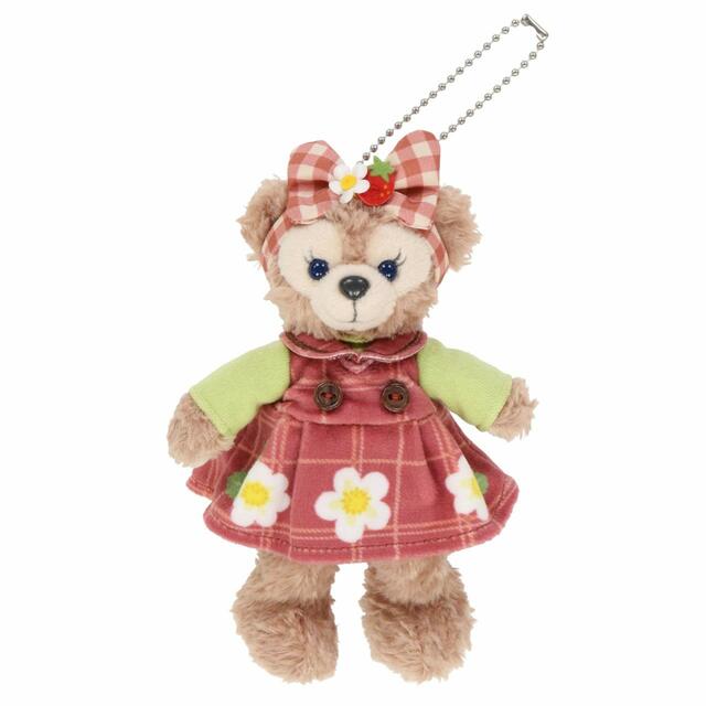 ぬいぐるみバッジ 2,400円｜東京ディズニーリゾート「ダッフィー＆フレンズのハートフェルト・ストロベリーギフト」スペシャルグッズ｜販売店舗：東京ディズニーシー「マクダックス・デパートメントストア」｜発売日：2024年1月15日（月）
