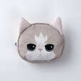 【紀ノ国屋 コンパクトバッグ】猫顔ポケットに本体を収納でき、折りたたむと愛らしい猫の顔に