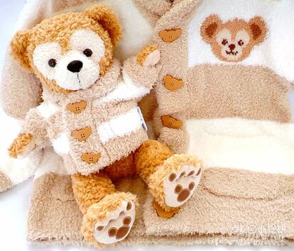 ダッフィー　gelato pique　カーディガン　ぬいぐるみコスチューム ディズニー】激かわ＆着心地も最高～!!「ダッフィー×ジェラピケ」神