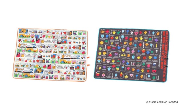 【「niko and ...」×「MR. MEN LITTLE MISS」コラボレーション】「レジャーシート」5,500円/取っ手がついているので持ち運びも便利!