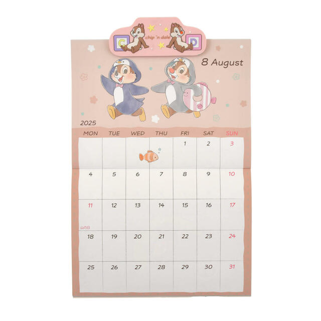 チップ＆デール 壁掛けカレンダー クリップ付き Calendar＆Organizer 2025 2,400円