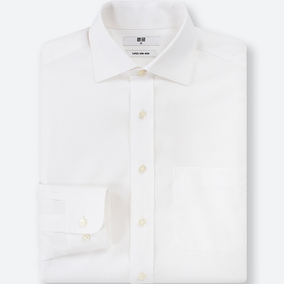 ファインクロススーパーノンアイロンシャツ（レギュラーフィット・セミワイドカラー・長袖）