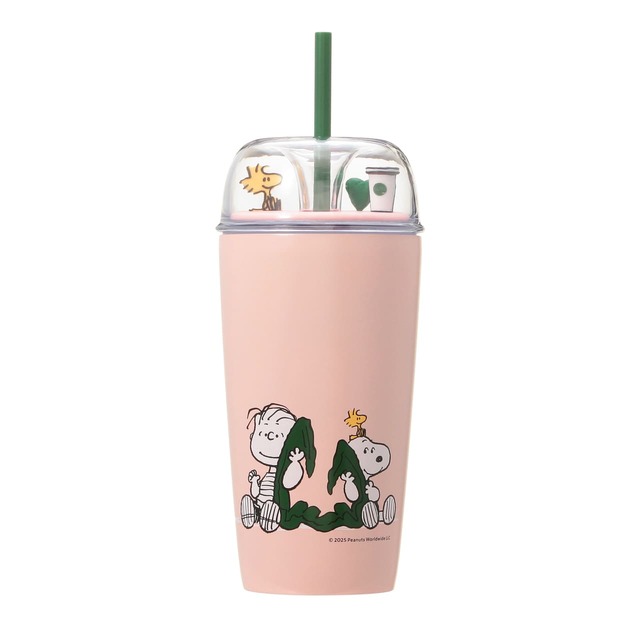 【PEANUTS™＋STARBUCKS™】「PEANUTS ステンレス コールドカップタンブラー ピンク 473ml」¥5,900