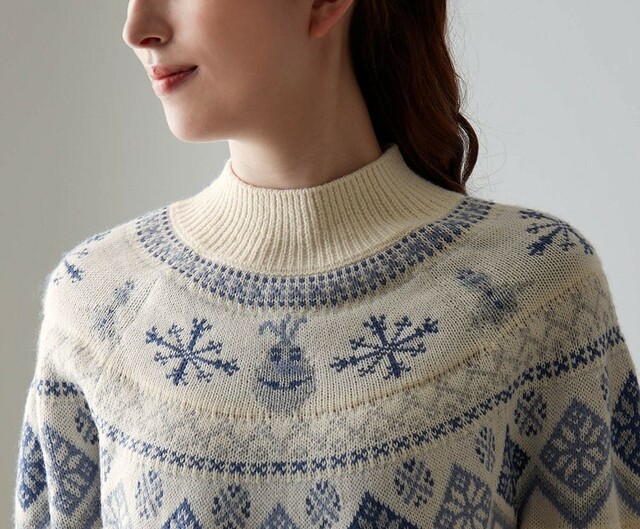 ノルディック風ニットプルオーバー「オラフ」