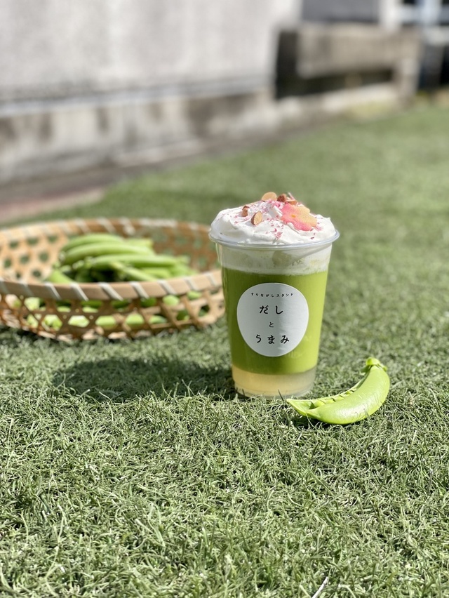 うすい豆と桜のすりながし