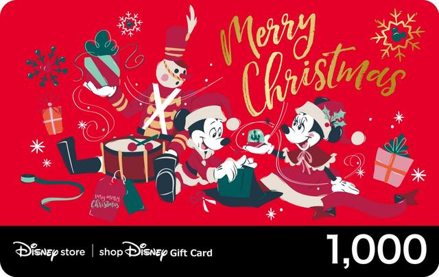 ディズニーストアギフトカード　eGiftタイプ　期間限定Merry Christmas柄