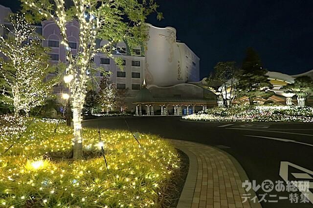 東京ディズニーシー・ファンタジースプリングスホテル エントランス前　クリスマス装飾