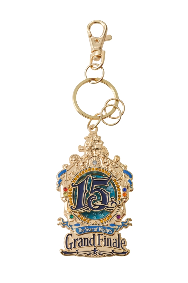 キーチェーン ¥1,800 ※長さ約16.5cm｜「東京ディズニーシー15周年 “ザ・イヤー・オブ・ウィッシュ” ～グランドフィナーレ～」スペシャルグッズ