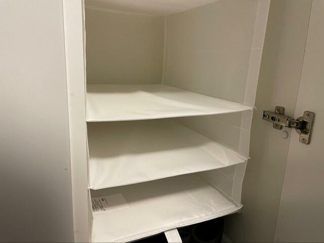 【IKEA SKUBB スクッブ ハンギング収納 6段】下の2段は幅が狭い！