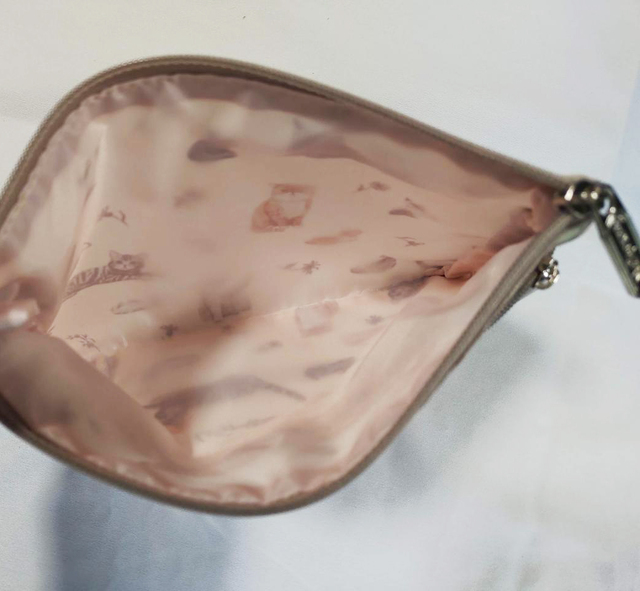 【BAILA(バイラ)4月号×付録 レスポートサック 癒しの猫柄ポーチ】薄いベビーピンクがかわいい