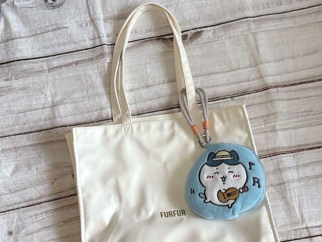 トートバッグにつけてみました。かわいすぎる…！