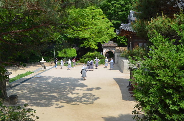 マリアを思わせる観音菩薩像があるせいか、多くの修道女が訪れる吉祥寺