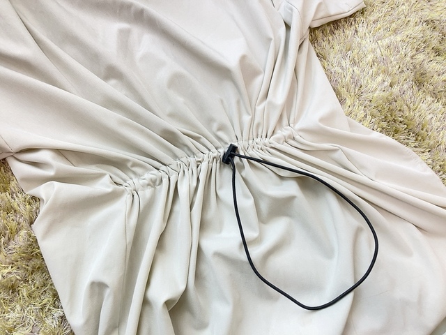 【ワークマン レディースハイストレッチUVリラックスワンピース】今回はアイボリーを選びました