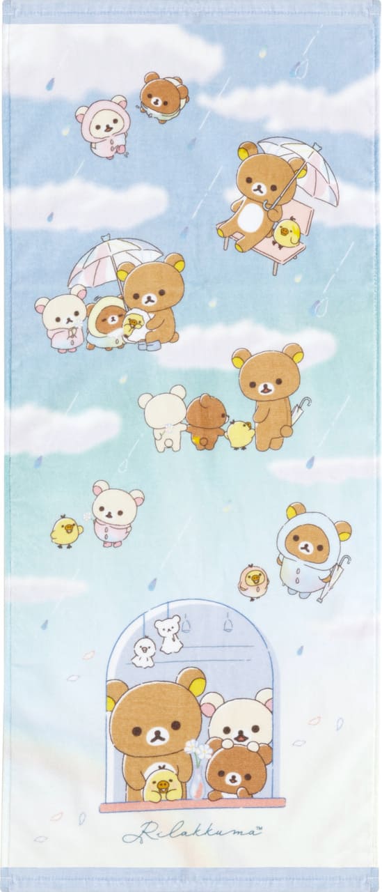 【雨のち晴れのリラックマ】「フェイスタオル」1,760円