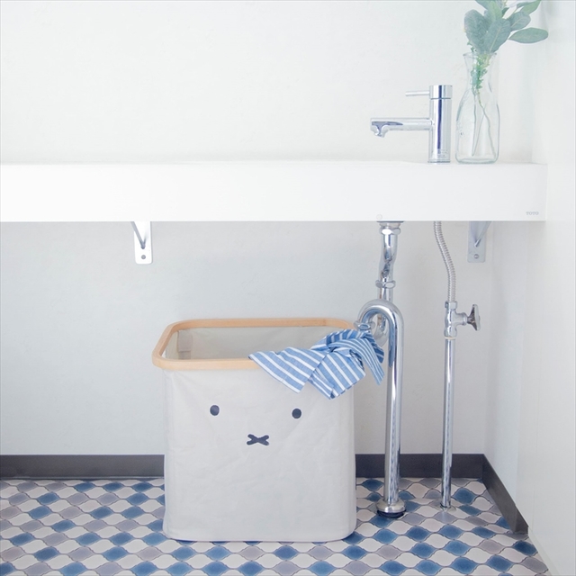 【ヴィレヴァンオンライン】バンブーバスケットM 顔だけミッフィー