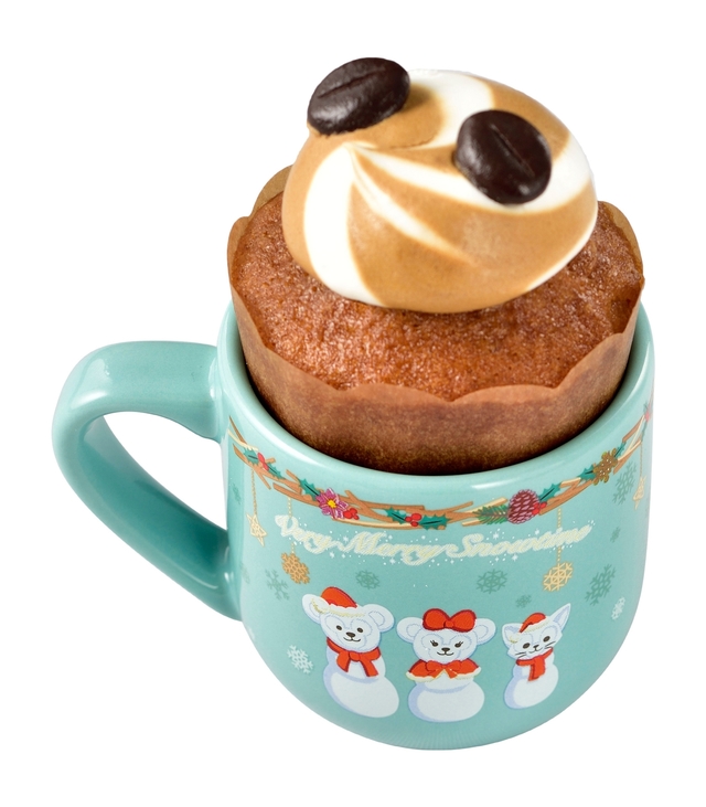 コーヒーカップケーキ、スーベニアデミタスカップ付き ¥580｜ダッフィーのクリスマス（2016年）スペシャルメニュー