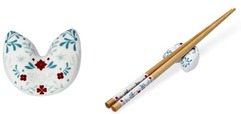 【フライングタイガー】箸置き 330円、箸2膳セット 330円／箸置きはなんとフォーチュンクッキー型