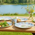 【フライングタイガー「サマーフラワーシリーズ」】カップとプレートお揃いで使えば、食卓に統一感が出て◎