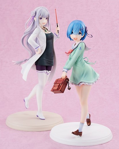 【新品未開封】Re:ゼロ　エミリア　教師ver.　レム　学生服ver.フィギュア Re:ゼロ】学園生活に胸を弾ませる姿が立体化！「レム 学生服Ver.」発売