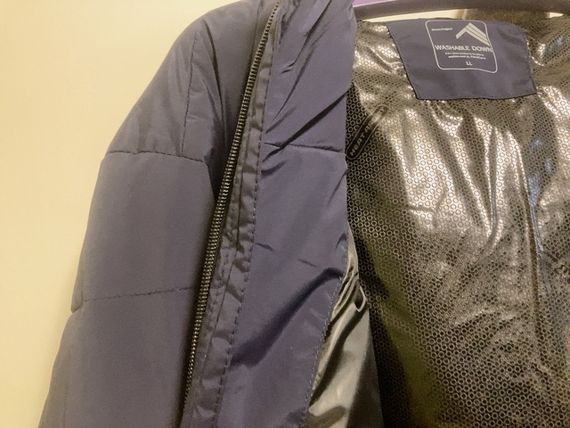 【ワークマン REPAIR-TECH(R)(リペアテック)洗えるフュージョンダウンフーディー】乾いた後の状態をチェック！