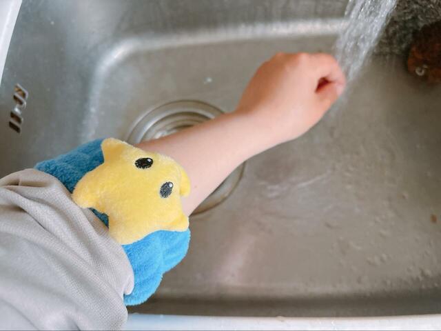 【サーティワン×マリオギャラクシー チコ オリジナルふわふわスリーブ】お皿洗いの時にも可愛さに癒されます