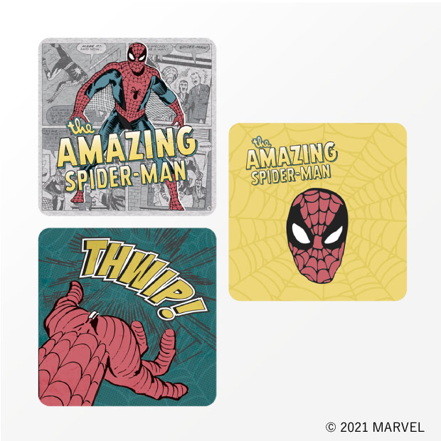 スパイダーマン オリジナルミニタオル　各660円