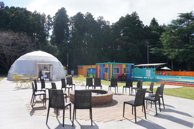 【TACO GLAMP THE MEXICO】キャンプファイヤーエリア