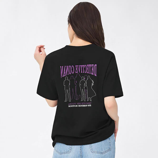 【GU】オーバーサイズグラフィックT(5分袖) Detective Conan 1(名探偵コナン)(黒ずくめの組織）／¥1,690