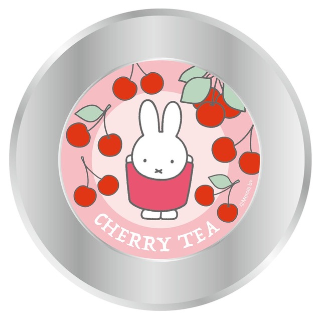 【そごう大宮店 ミッフィーzakkaフェスタ】「チェリー紅茶缶（ティーバッグ10個入）」￥1,650（サイズ：約直径10.5×高さ3.5cm）